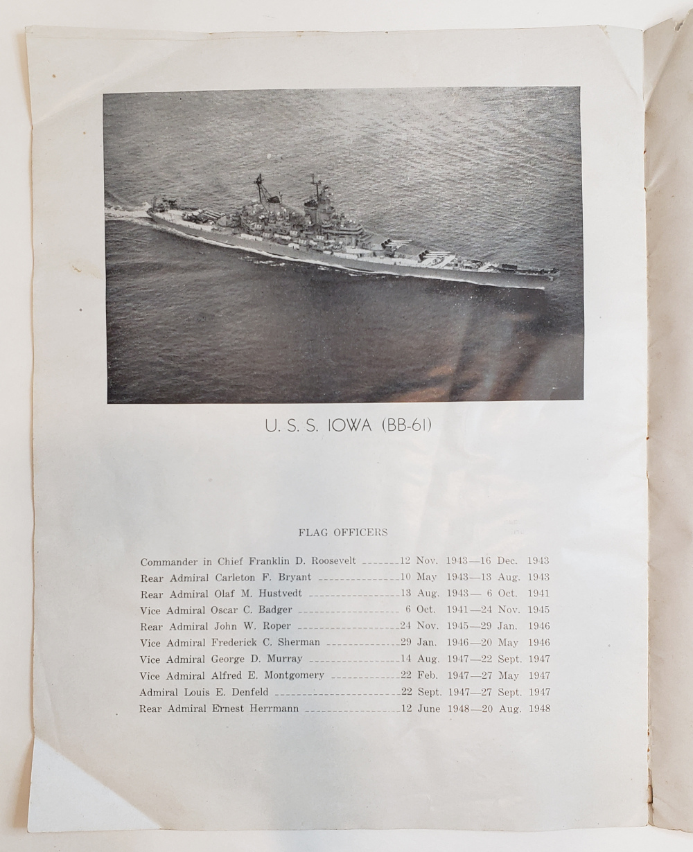 USS Iowa Decommissioning Ceremony Brochure