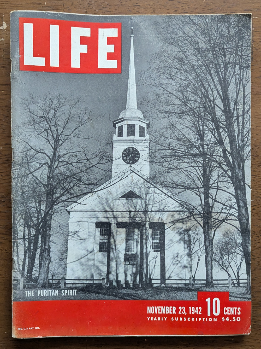 Life Magazine November 23 1942 The Puritan Spirit Cover