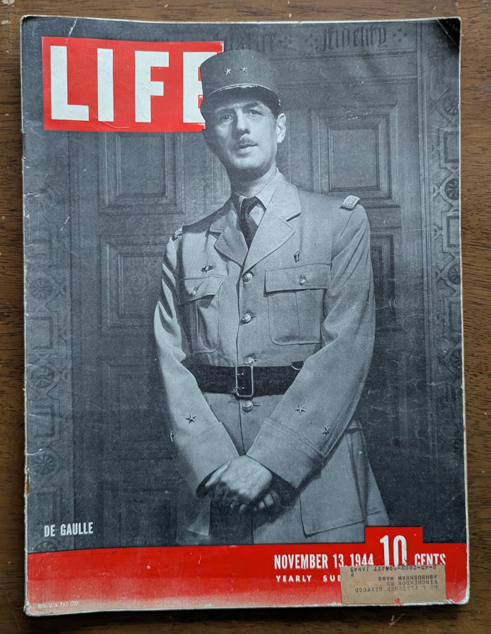 Life Magazine November 13 1944 Charles De Gaulle Cover