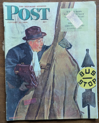 Saturday Evening Post January 22 1944 Cover Design by Howard Scott